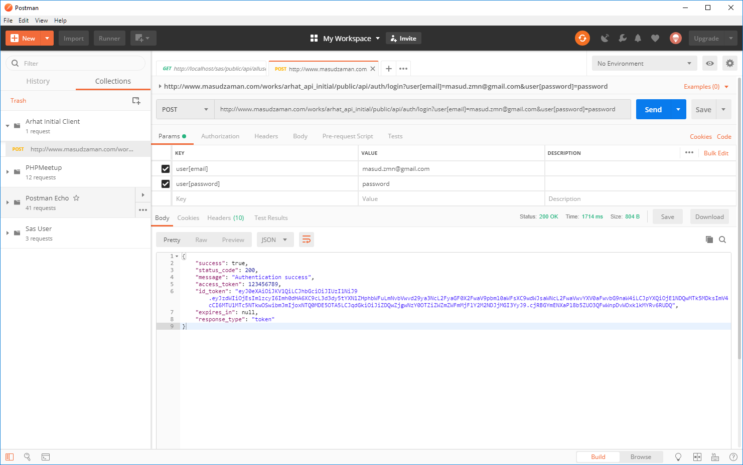 Laravel RESTful API application