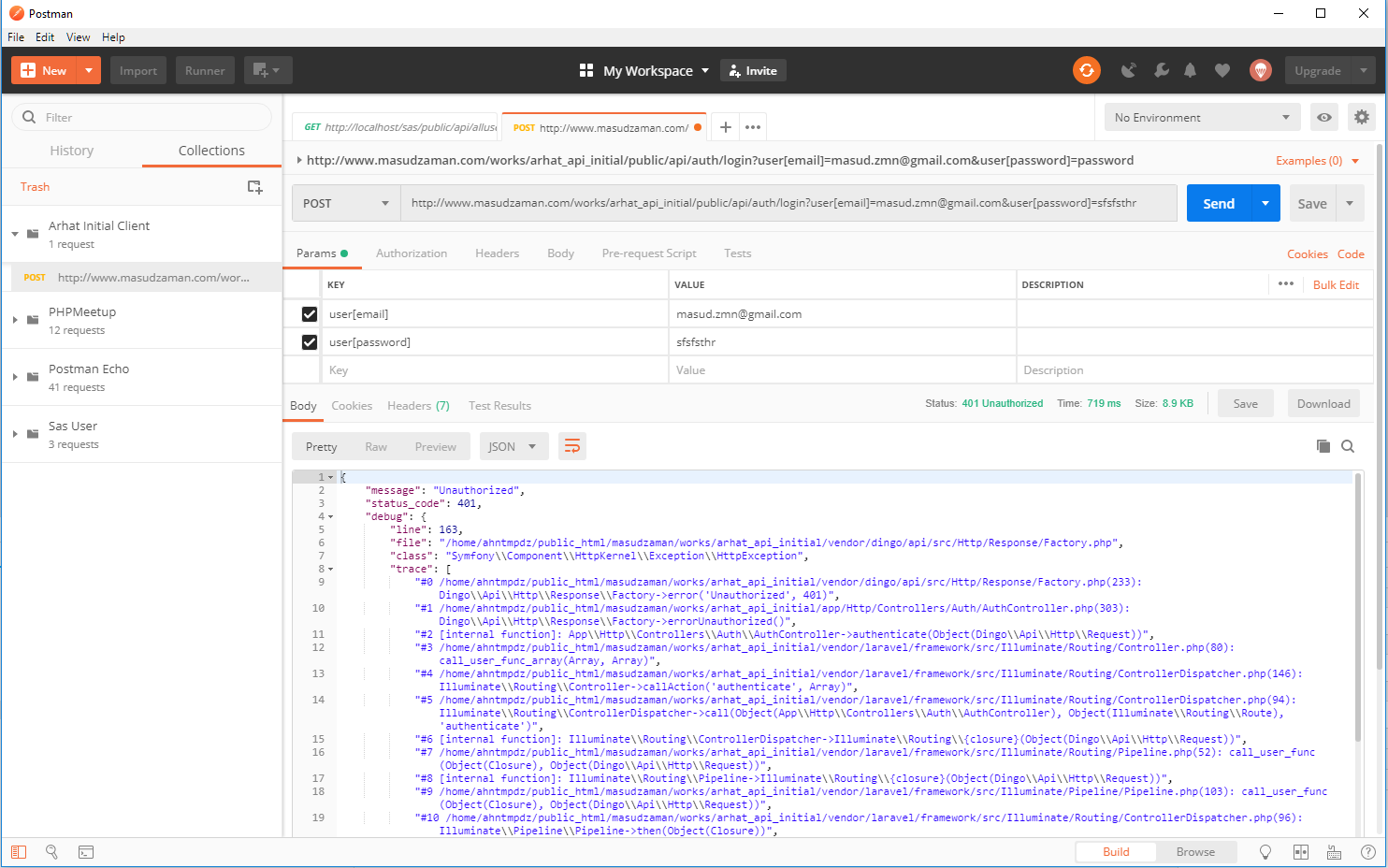 Laravel RESTful API application