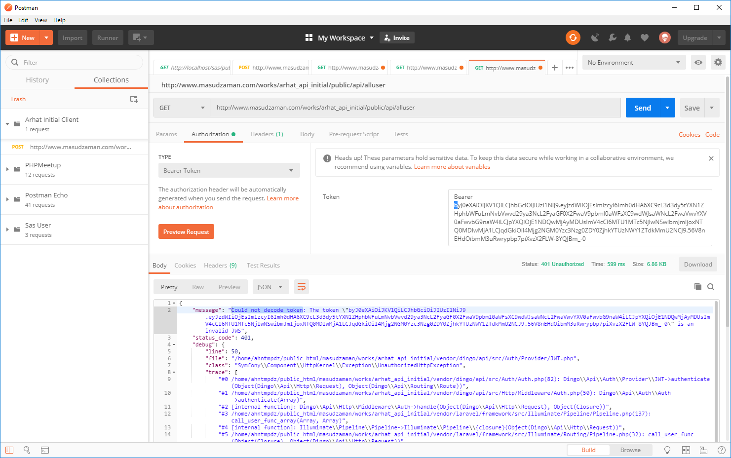 Laravel RESTful API application