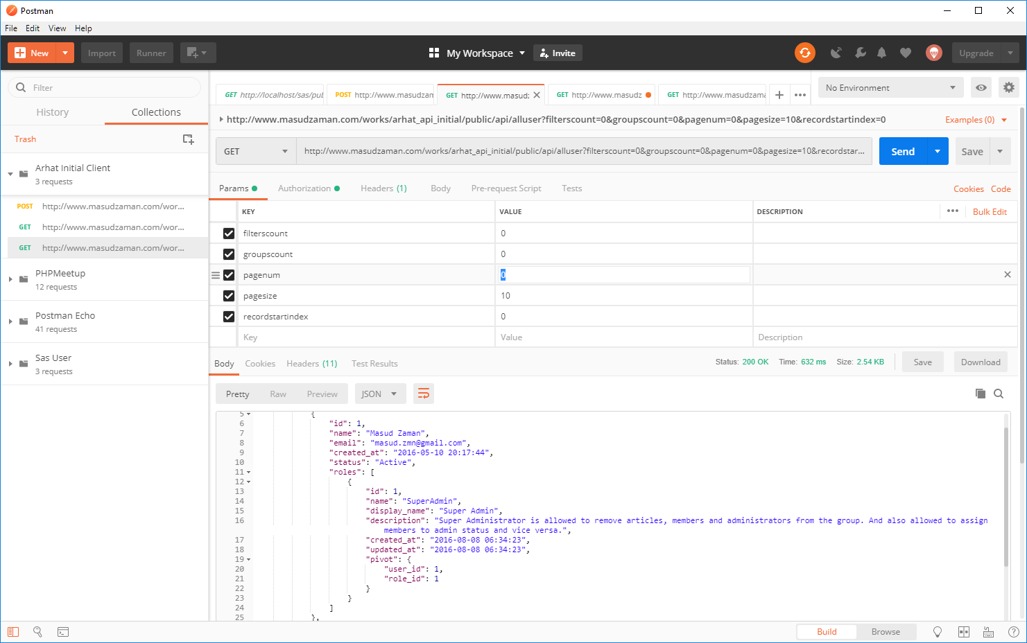 Laravel RESTful API application