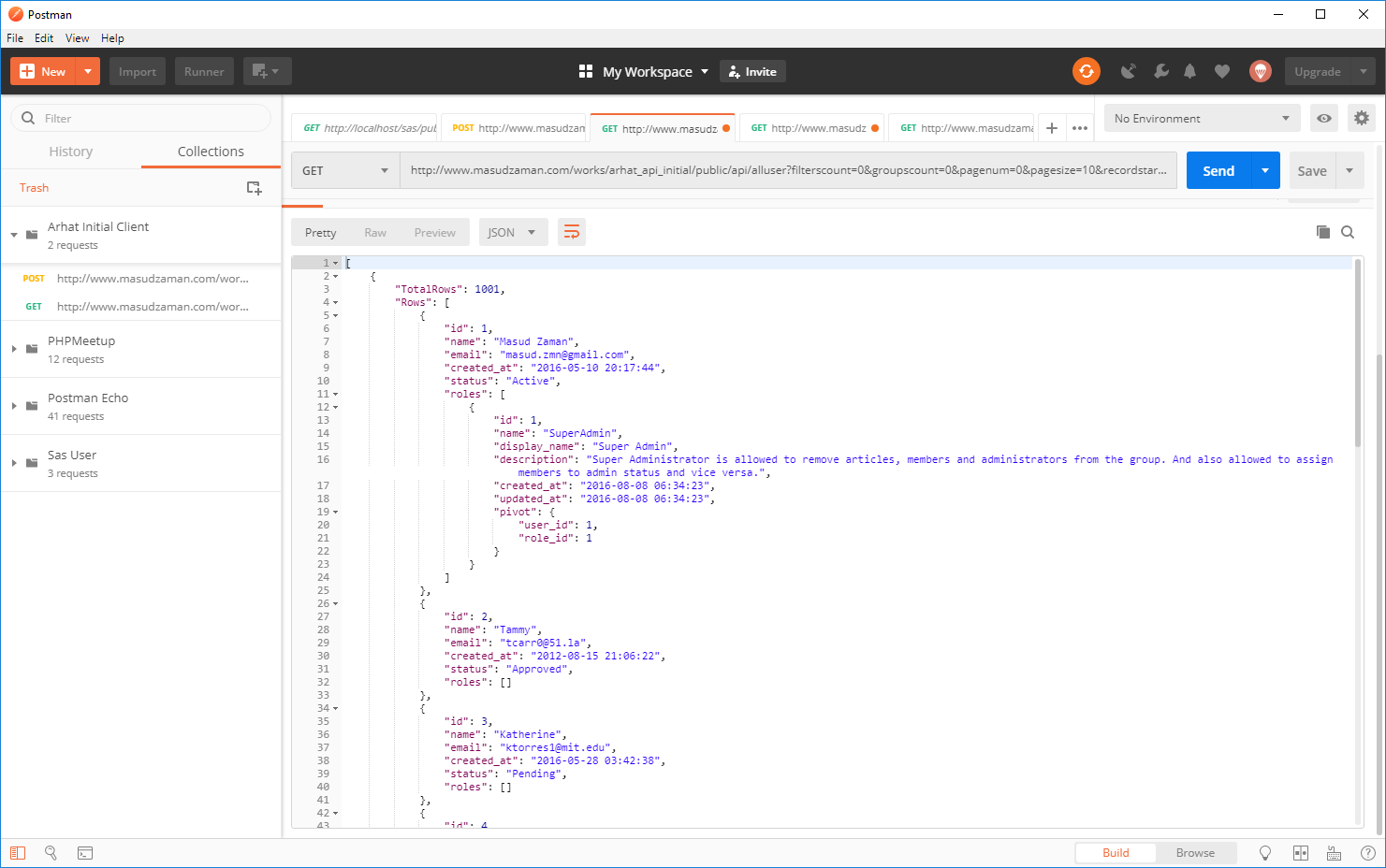 Laravel RESTful API application