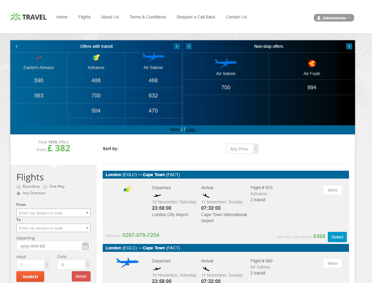 Air Ticket Reservation Application