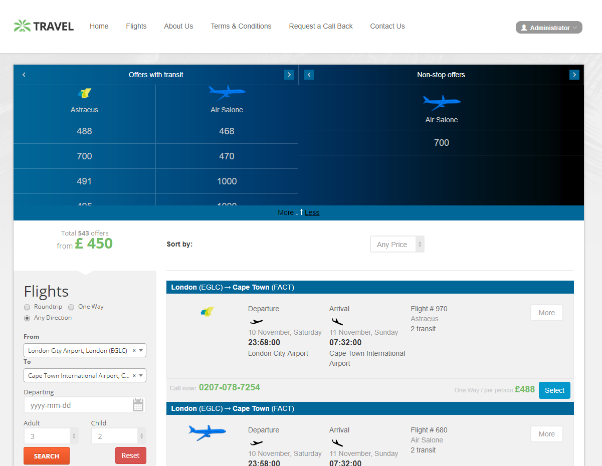 Air Ticket Reservation Application